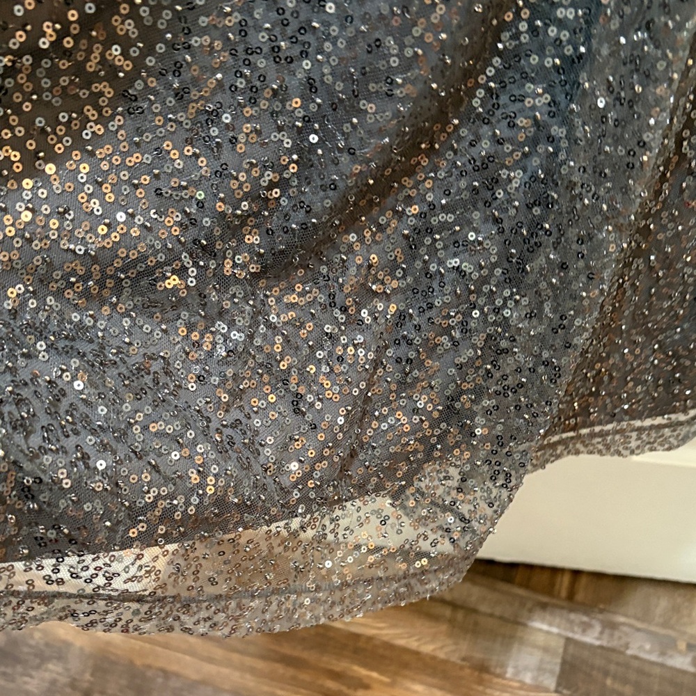 Dainty Jewells Sparkling Gray Dolman Sleeve Dress M - Picture 6 of 9